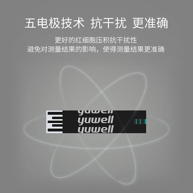 鱼跃家用免调码血糖仪 590型智能语音播报背光显示血糖测试仪YUWELL全自动调码虹吸式高清大图