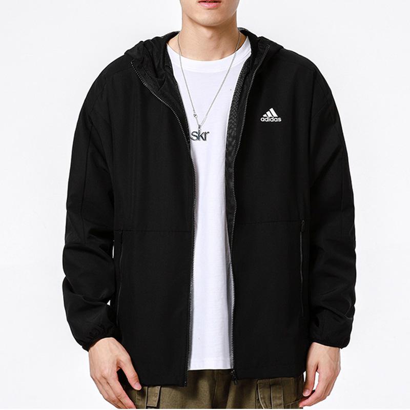 adidas阿迪达斯外套男2021秋季新款运动服防风衣连帽夹克h40228参数