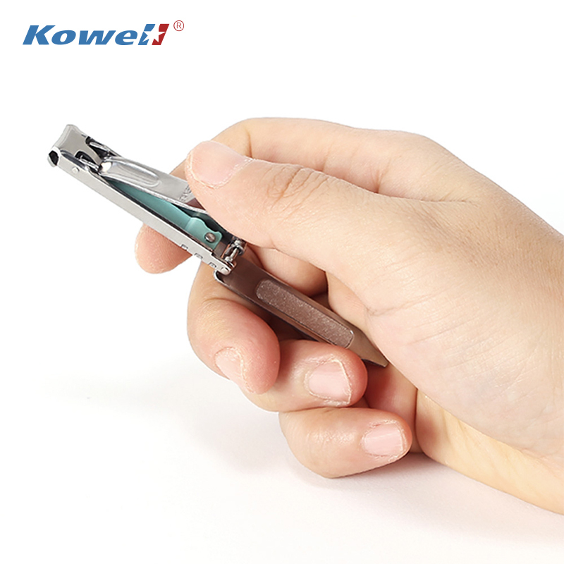 韩国(kowell)韩国进口婴儿指甲刀单个装指甲剪家用儿童可爱便携式多功能指甲钳 婴幼儿指甲刀粉色