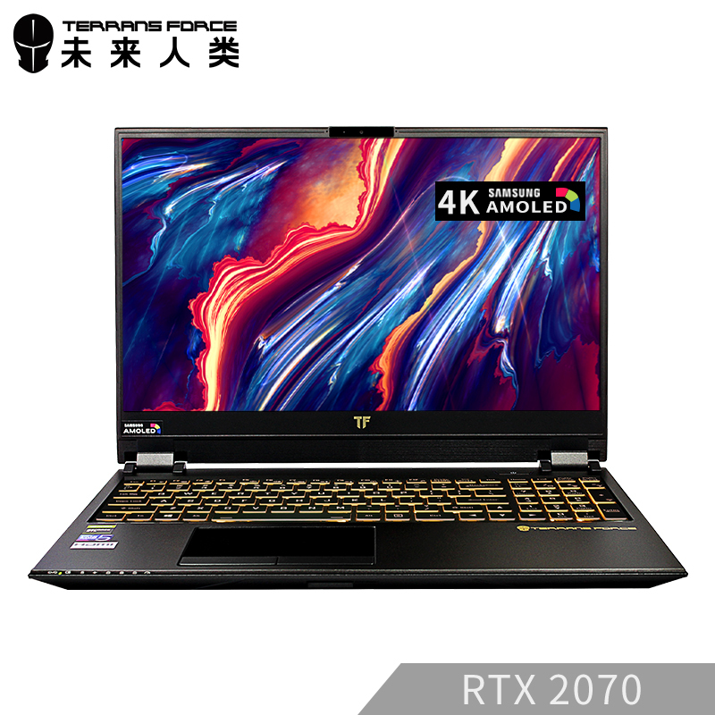 [9代cpu新品]未来人类T5X-2070-97SH2 15.6英寸4K屏游戏本笔记本电脑(i7-9750H 16G内存 512G PCIe*2+1T RTX2070)学生手提电脑