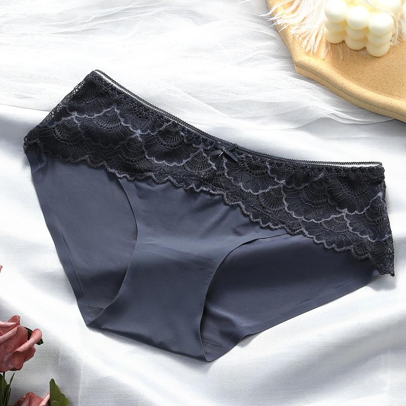 奥元素冰丝女士内裤女性惑全纯棉透气性感夏季薄款蕾丝少女生三角裤