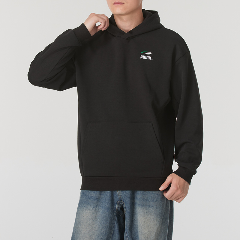 PUMA彪马男装新款休闲运动保暖连帽卫衣套头衫628142-01 ZP