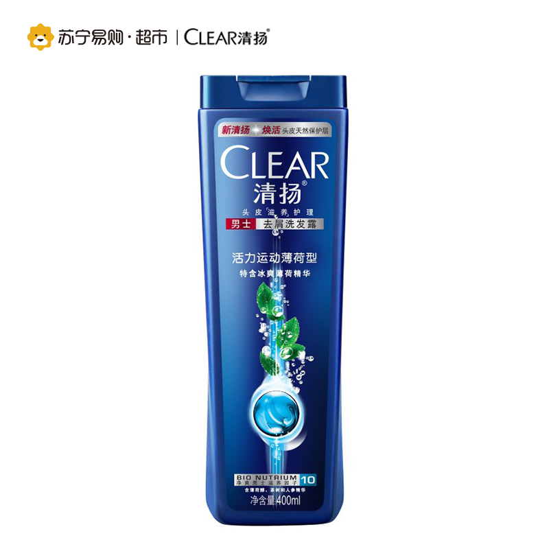 清扬(Clear)男士去屑洗发露活力运动薄荷型400ml