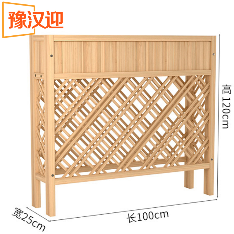 豫汉迎户外木花槽原木 木质花箱100*25*120cm个 多规格