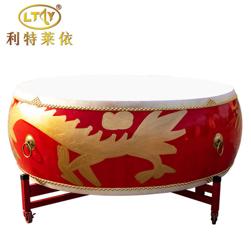 利特莱依 2.5米牛皮鼓龙鼓战鼓+鼓架 常规款