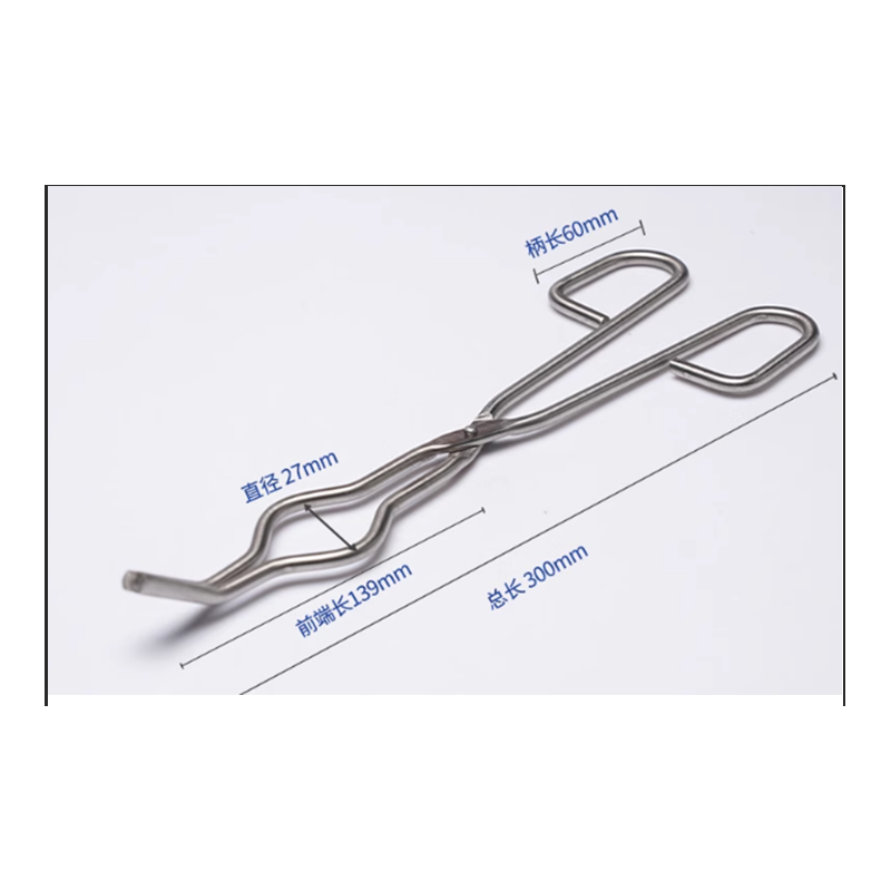 304不锈钢坩埚钳实验室用坩埚夹子 圆形 12寸/30cm 1个