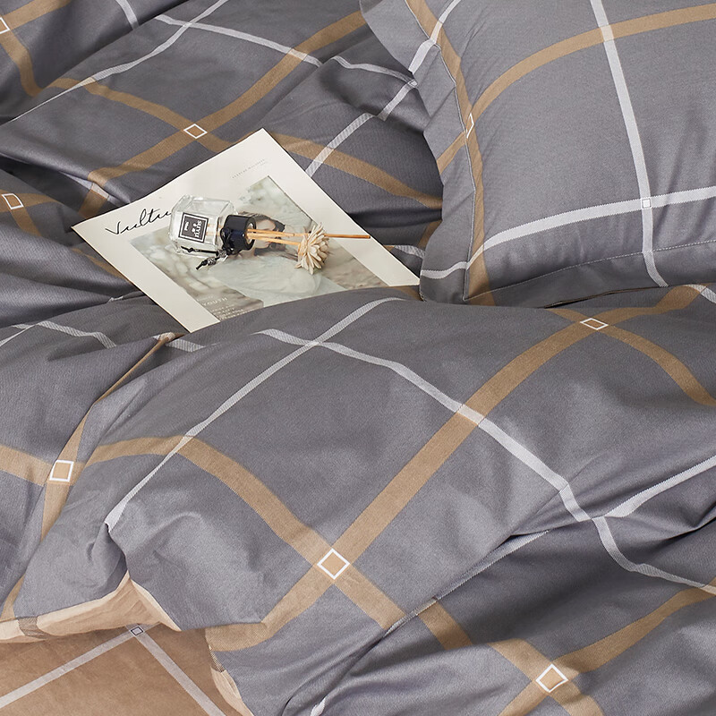 天琴床品四件套230*250cm柔软舒适布鲁斯纯棉佳品TQ-T160高清大图