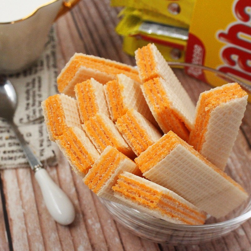 印尼进口richeese丽芝士nabati香草味威化饼干芝士休闲零食200g4盒