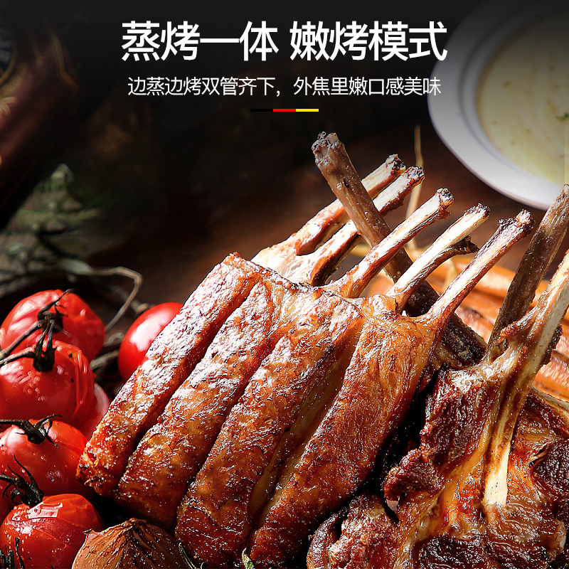 德玛仕(DEMASHI)蒸烤箱一体机 电烤箱 家用 高端 嵌入式蒸汽烤箱 电蒸箱50升L [热风循环款 Q50KN12]