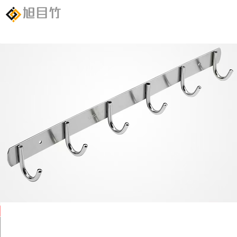 旭目竹 不锈钢挂钩衣帽钩 6钩 个高清大图