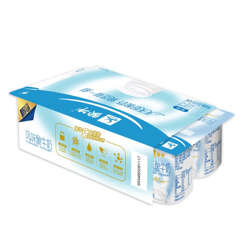 蒙牛风味酸牛奶原味100g*8