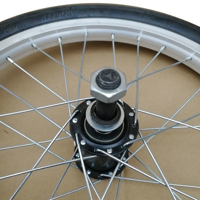 黑色轮椅配件后轮16寸轴承全套轮椅轮胎内外胎充气胎轮椅车轮子后大轮