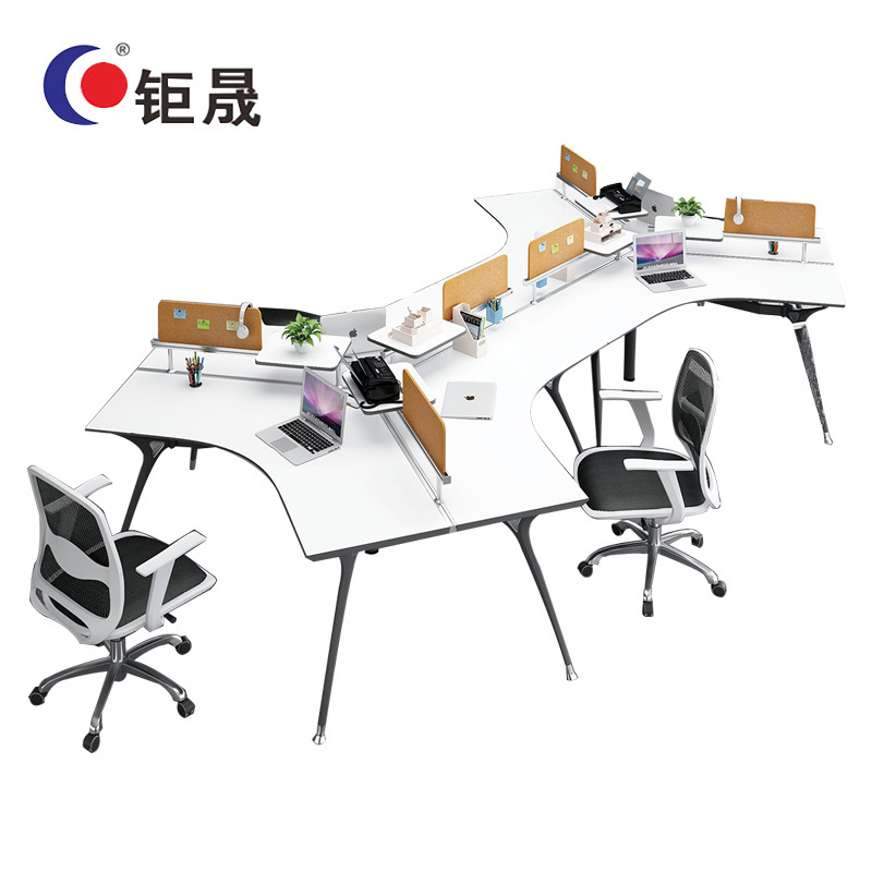 钜晟 办公桌1.2米对座屏风六人位职员桌电脑桌JS-GZ1206