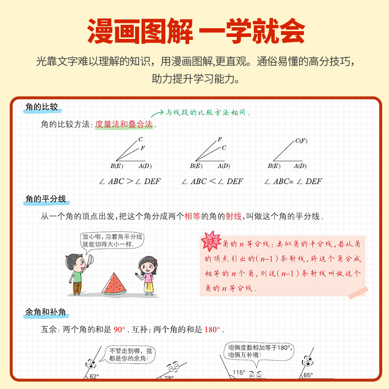 初中英语 初中通用 [正版]2024版一学就会的学霸手账初中学霸笔记语文数学英语物理化学生物政治历史地理小四门必背知识点高清大图