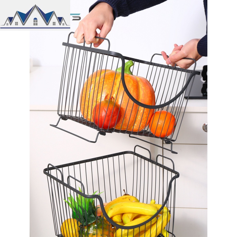 北欧ins零食收纳架 铁艺玩具收纳篮多层收纳筐落地厨房蔬菜置物架 三维工匠高清大图