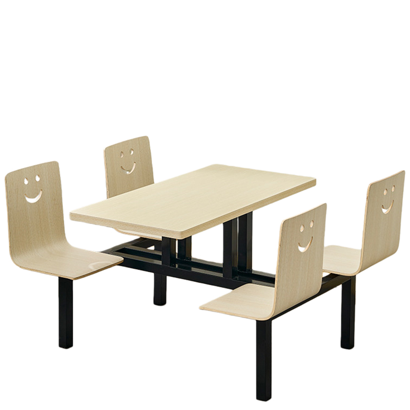 河洛伟业 食堂餐桌 四人位套高清大图