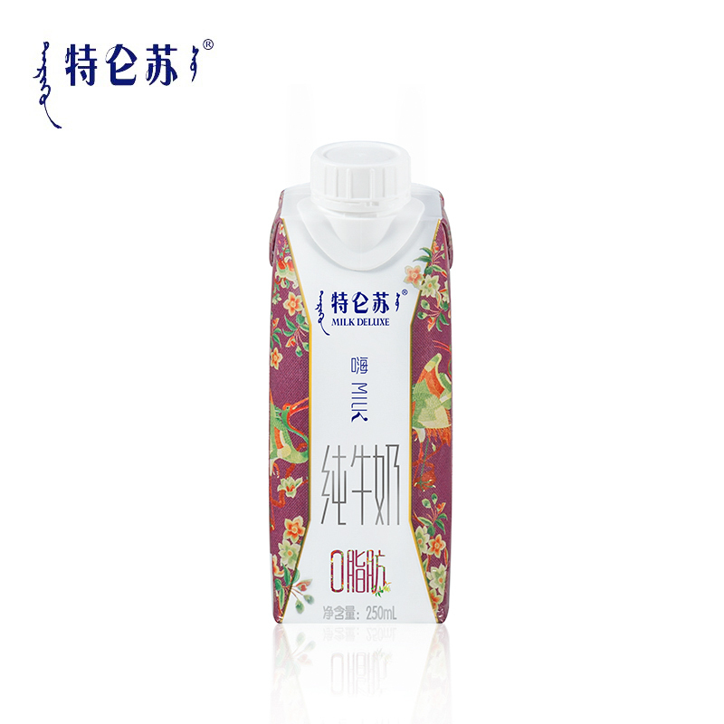 蒙牛 特仑苏 嗨Milk 脱脂纯牛奶京绣版 250ml*10盒