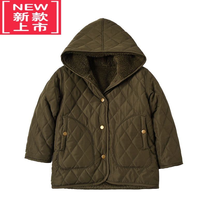 可莉允儿童丝绵连帽棉服 男童女童加绒棉衣 外套中大童冬款童装山东网店图片