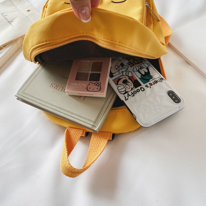 韩版卡通可爱潮背包幼儿园小班宝宝书包儿童外出逛街男女童双肩包黄色