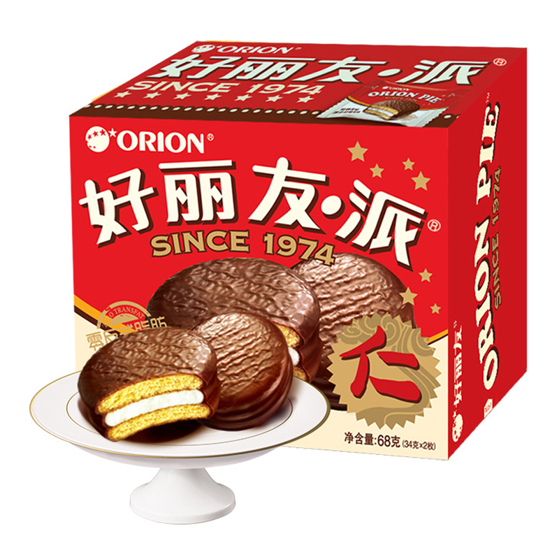 好丽友巧克力派涂饰蛋类芯饼68g