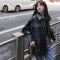 港风洋气皮衣女中长新款春秋冬加绒厚ins外套潮大码学生机车夹克3天内发货