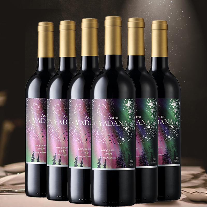 澳洲进口红酒 雅典娜星空干红葡萄酒 750ml*6瓶 整箱装