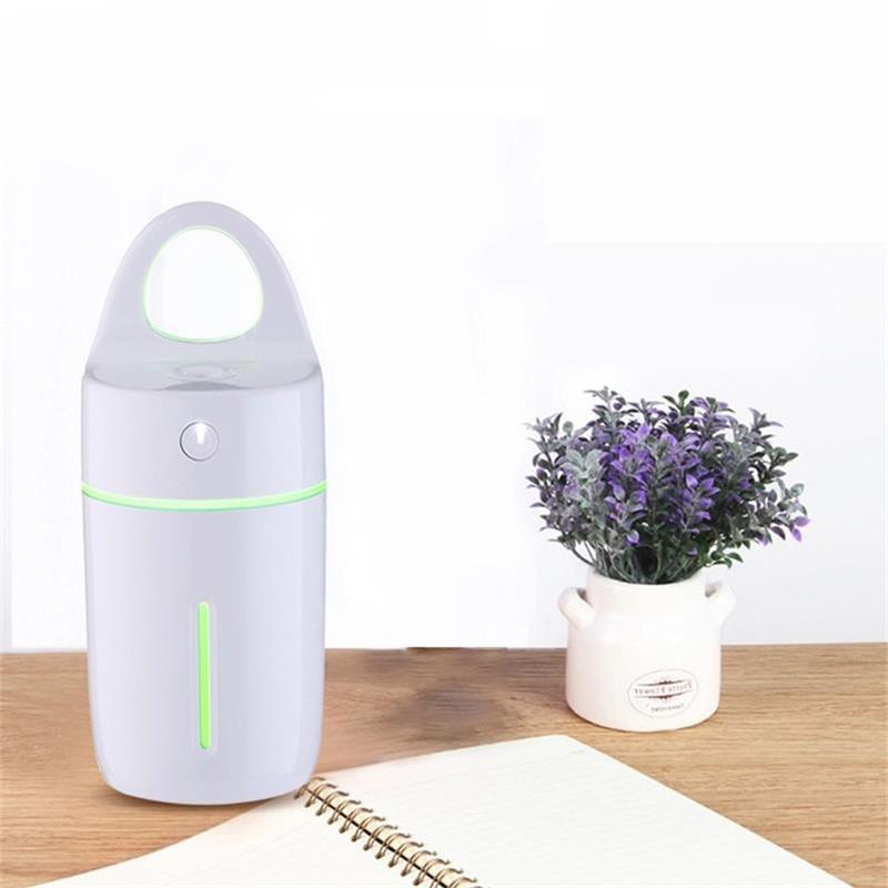 ESCASE 空气加湿器 ES-HF-03 微喷雾 静音迷你 七彩夜灯 办公室卧室车载USB 智能杯补水器补水仪 粉色