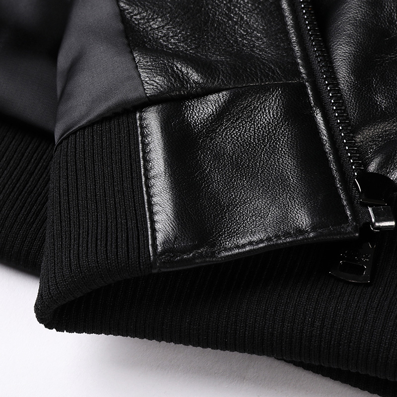免费试穿 海宁头层真皮皮衣男纯皮男士外套羊皮2025秋冬新款中长款翻领皮夹克风衣海宁真皮绵羊皮高清大图