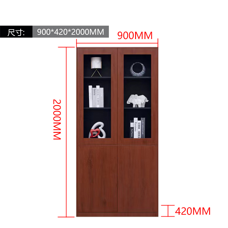 府店办公室背景柜对称文件柜木质展示储物柜900*420*2000mm[工厂现做 七天内发货]