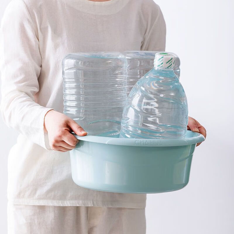茶花塑料盆 大号洗脸盆 学生宿舍洗衣服洗脚宝宝足浴盆42cm03401K高清大图