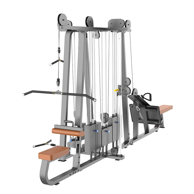 竞乐美健身房单功能力量训练器械 背肌腹部大小腿二头三头肩胸肌肉器材 WM-1181F对4人站综合训练器