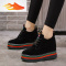 FISH BASKET内增高女鞋厚底秋季2019新款休闲鞋冬季棉鞋加绒保暖单靴磨砂百搭
