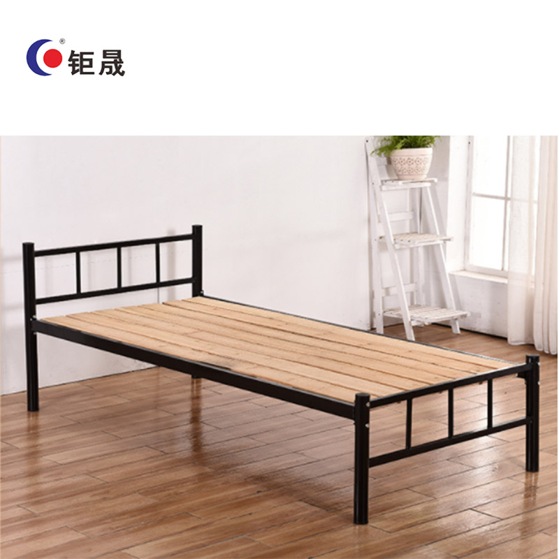 钜晟 床铁架木板床员工职工学生宿舍床午休床简约型1.2米宽 SJDCC-1200-1黑色 1200*2000高清大图