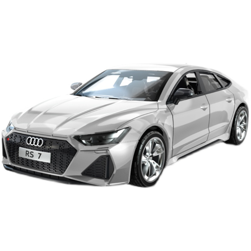 1:35奥迪RS7汽车模型仿真合金声光回力车收藏摆件男孩金属玩具车