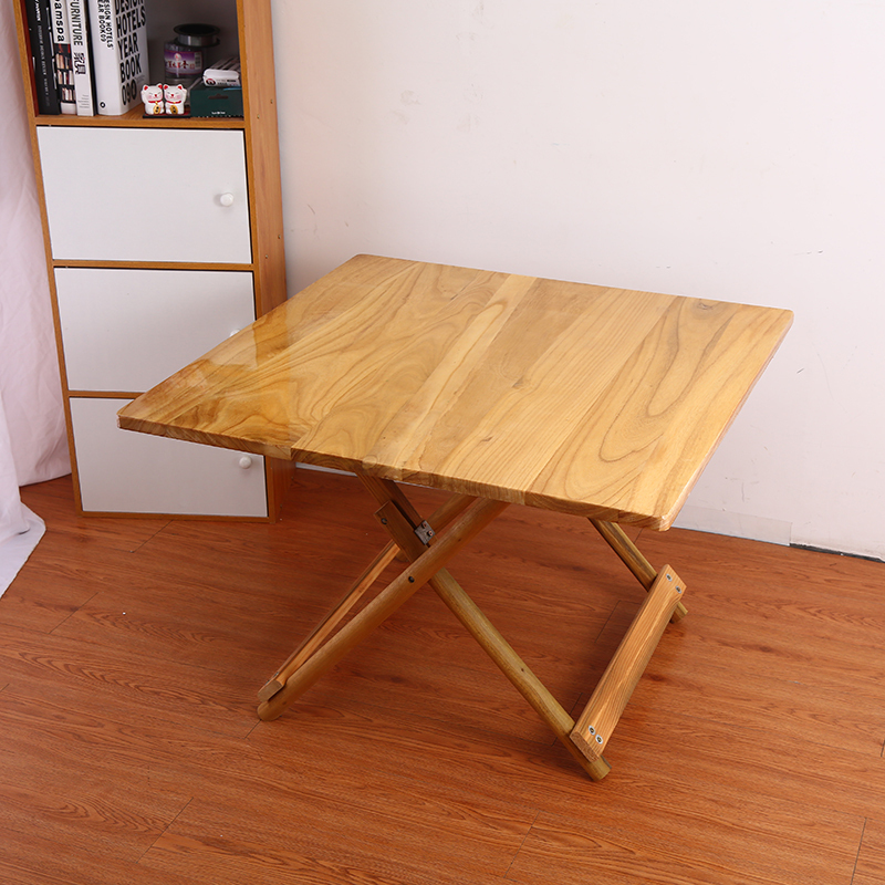 寻木匠折叠木桌实木餐桌46人木头正方形可折叠小桌子吃饭矮腿桌家用木