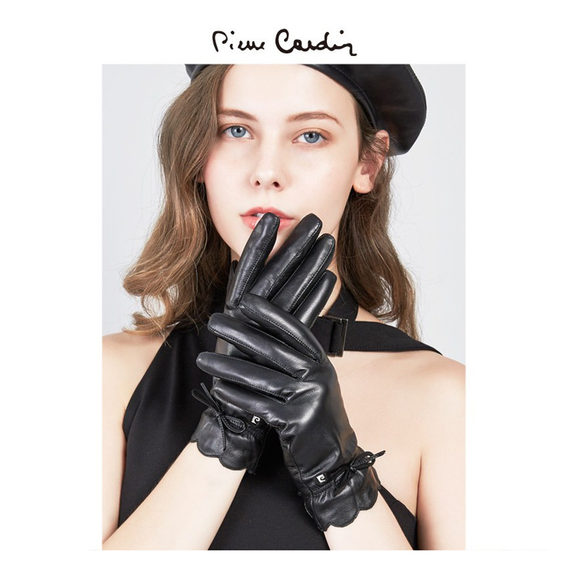 皮尔卡丹(pierre cardin) 834291049 触屏A(厚绒里)女士 绵羊皮 M-XL号手套(计价单位：双）