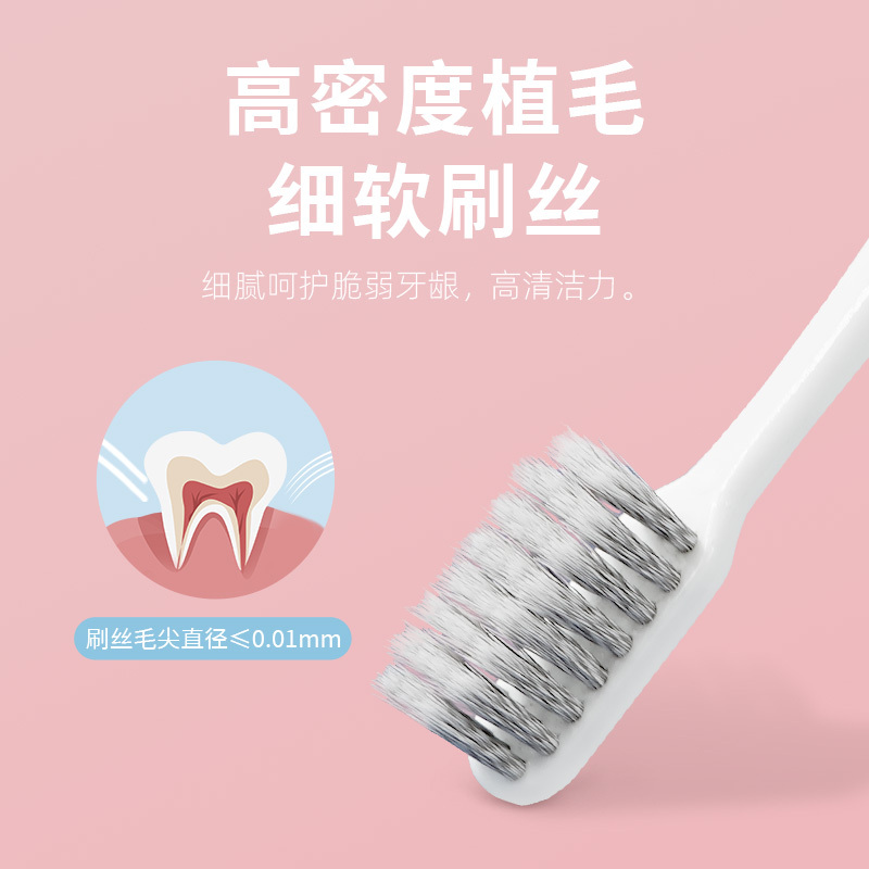 三七柔护深洁双支装牙刷(两款随机发)双支装