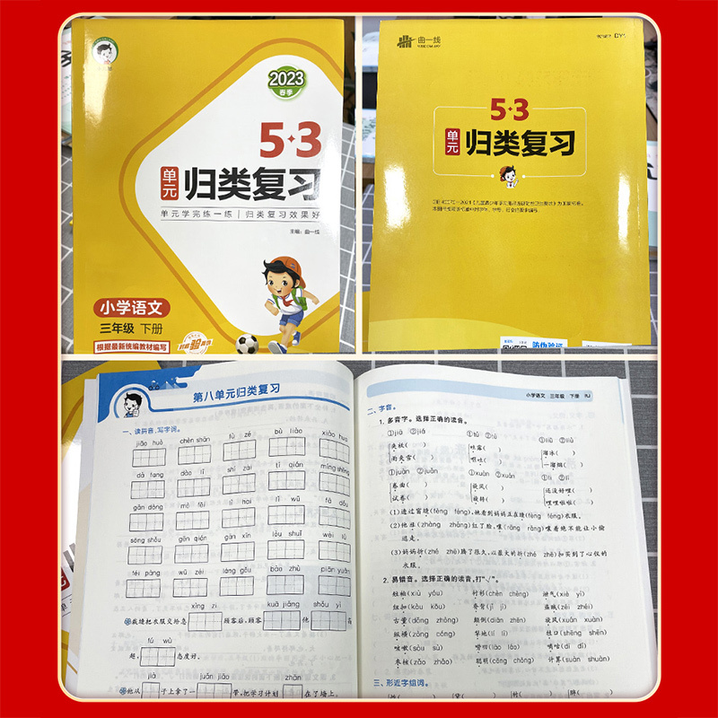 数学[人教版] 六年级下 [正版]2024春 53单元归类复习一二三四年级五六年级上下册语文人教版五三小学生语文字词句单