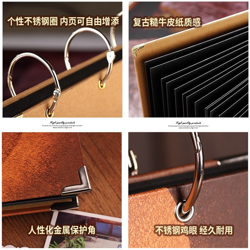 DIY相册本手工活页创意情人节生日爱情相册粘贴式自制纪念册 三维工匠 永恒的爱+丝带礼盒