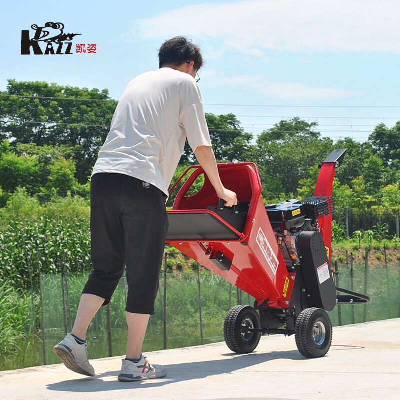 凯姿(KAZZ) WD60 木材树枝粉碎机园林碎木果园绿化移动式汽油葡萄枝秸秆碎枝机 单位:台高清大图