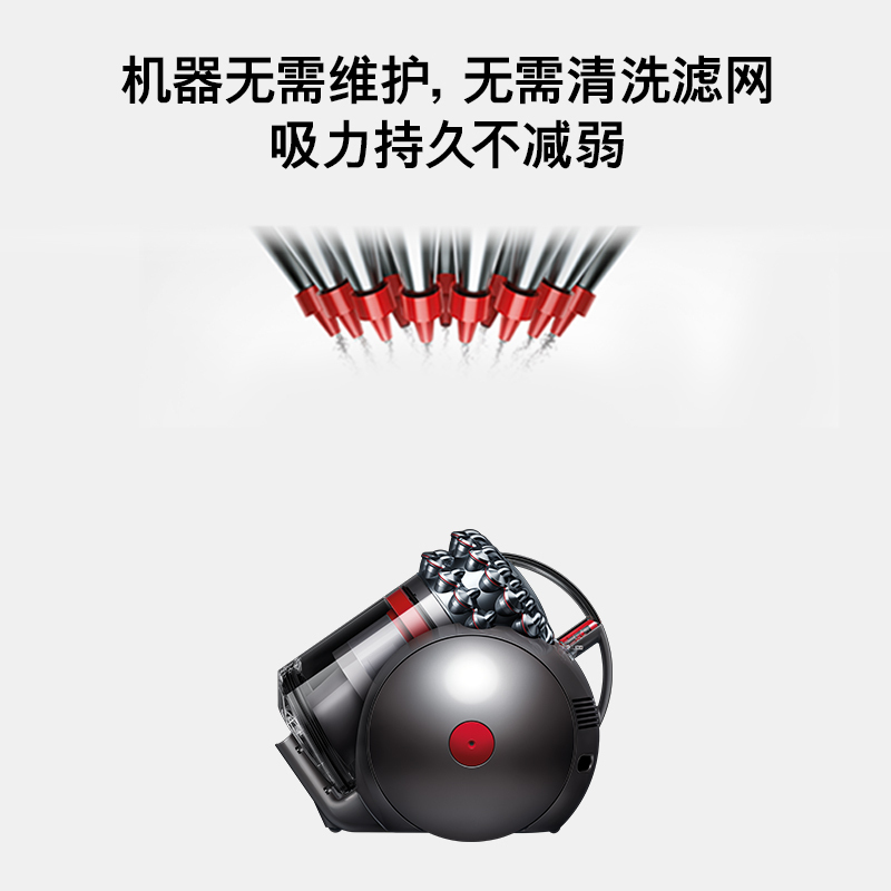 戴森(Dyson) CY22吸尘器 卧式家用 无尘袋 圆筒 干式1300W功率 吸尘机有助吸附小颗粒 扫地机