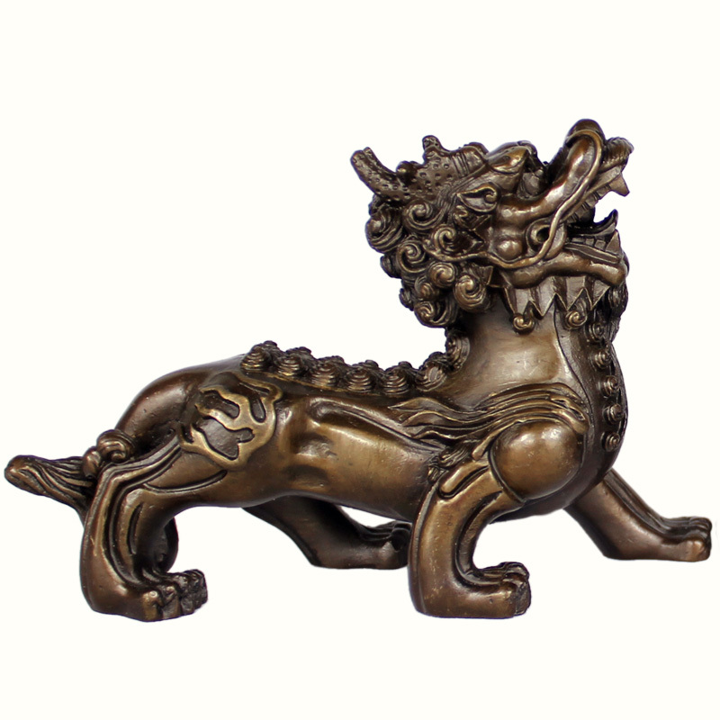礼品之家纯铜小麒麟风水摆件工艺品招财麒麟报价_参数