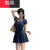 YIBUSHENG小个子A字短裙季韩版2024新款收腰显瘦时尚休闲气质连衣裙女装