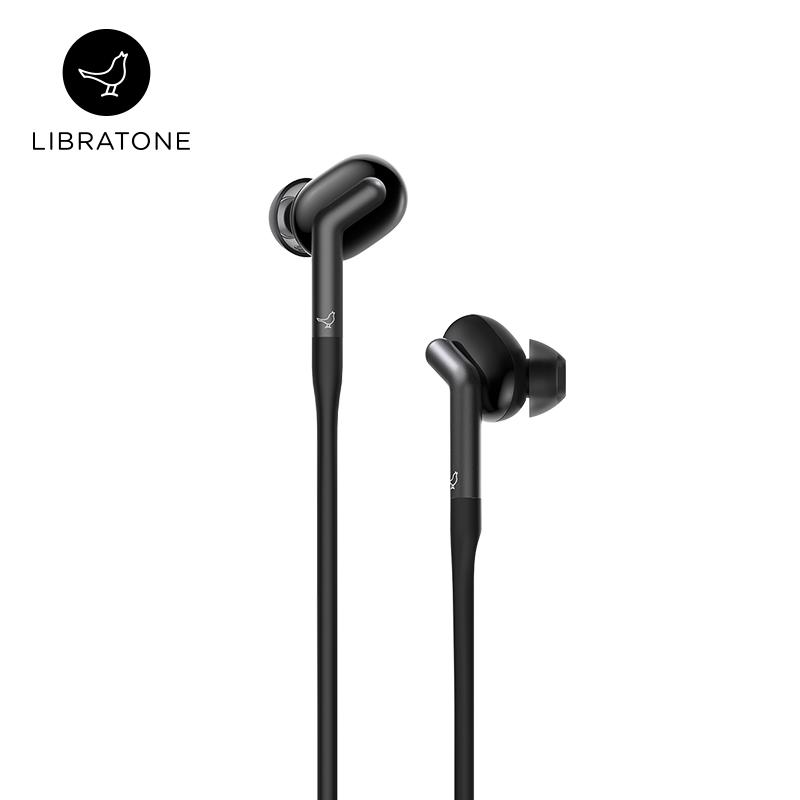 Libratone（小鸟耳机） TRACK+ 入耳式无线智能降噪耳机 蓝牙运动耳塞 颈挂式蓝牙耳机 黑色