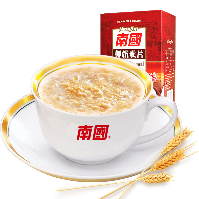 南國(Nanguo) 海南特产 椰奶麦片728g 即食燕麦片早餐冲饮营养小袋装 LT