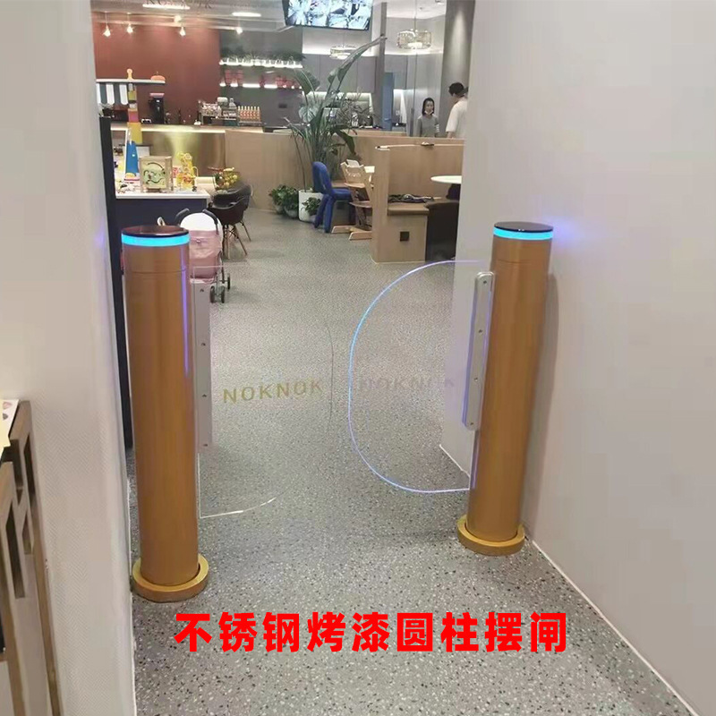一目之光 人行闸机 圆柱速通型 双边 亚克力板摆闸 定制通道宽度(全国免费安装)双边GNZJ-05S高清大图