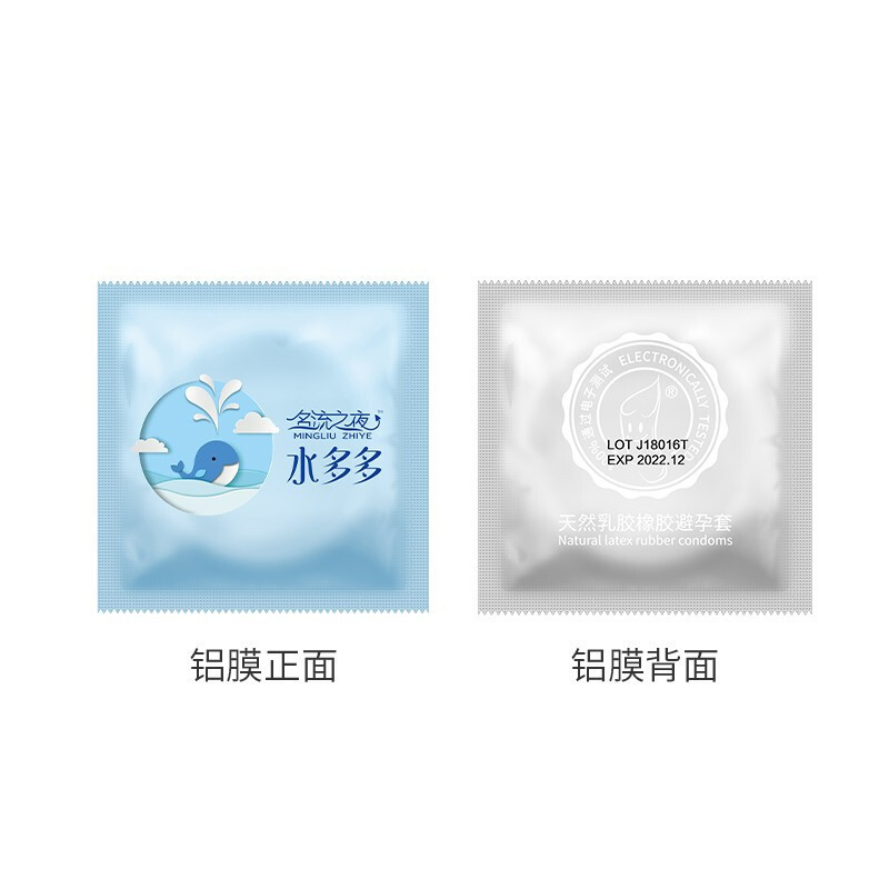 名流之夜水多多玻尿酸避孕套100只装超润滑超薄款安全套中号安全避孕组合套装成人情趣性计生用品高清大图