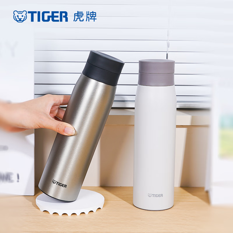 虎牌（TIGER）颜值商务大容量带茶滤隔便携保温杯不锈钢水杯MCY-K060 600ml高清大图