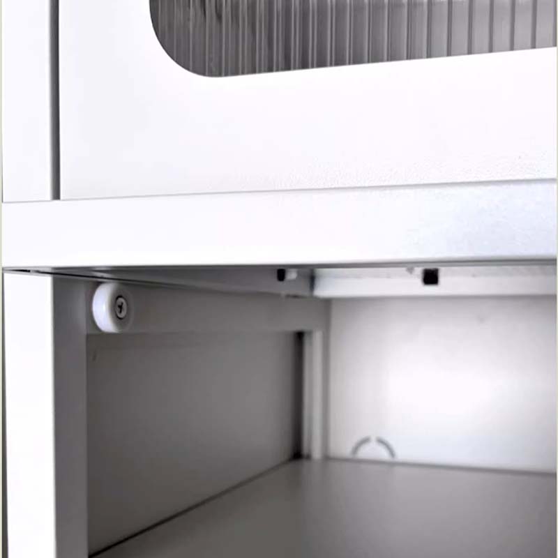 DXBG家用门口鞋柜室内入户储物柜一体翻门钢制2门4层80宽-灰高清大图