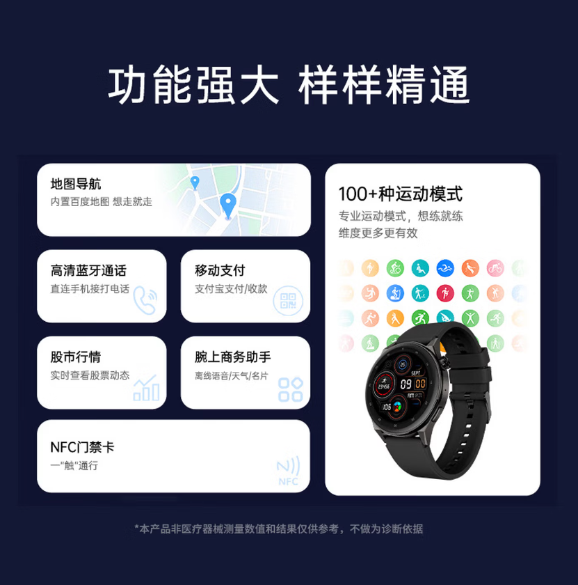 纽曼A I智能旗舰 手表 IS002高清大图